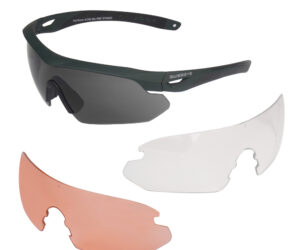 Swiss Eye - Okulary strzeleckie Nighthawk z zestawem wizjerów - Rubber Green