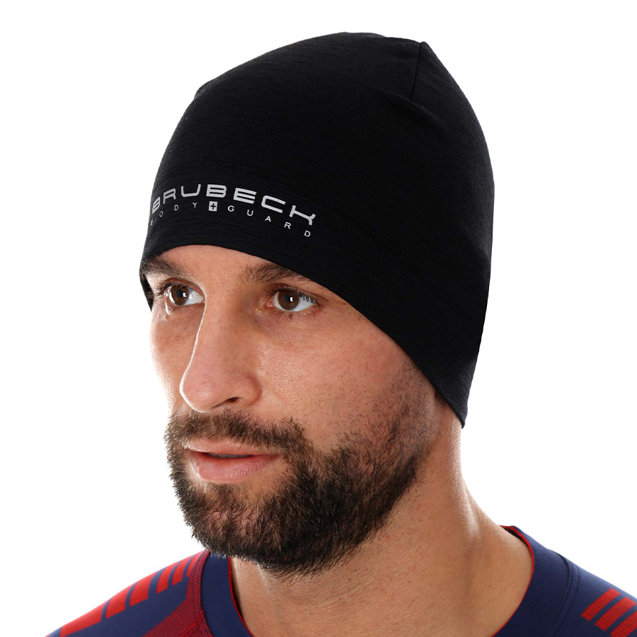 Brubeck - Czapka wełniana dwuwarstwowa EXTREME WOOL - czarny